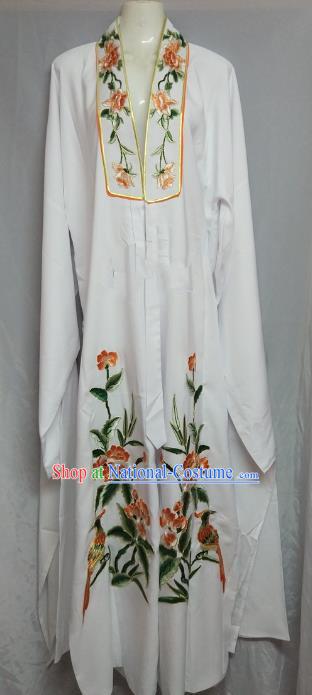 Traditional Chinese Beijing Opera Niche White Cape Peking Opera Young Men Costume for Adults