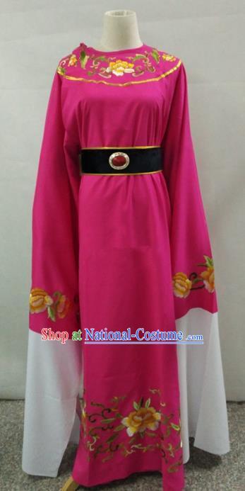 Traditional Chinese Beijing Opera Niche Water Sleeve Rosy Robe Peking Opera Young Men Costume for Adults