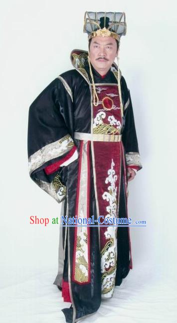 Chinese Ancient Tang Dynasty Royal Highness Li Pu Embroidered Replica Costume for Men