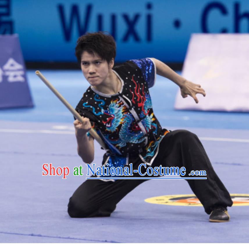 Supreme Custom Made Competition Uniforms Kung Fu Suit Kung Fu Uniform Chinese Jacket Taiji Clothes Dress Dresses Kung Fu Clothing Embroidered Tai Chi Suits Custom Kung Fu Embroidery Uniforms