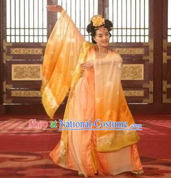 Ancient Chinese Tang Dynasty Consort Yang Hanfu Dance Dress Palace Lady Replica Costume for Women