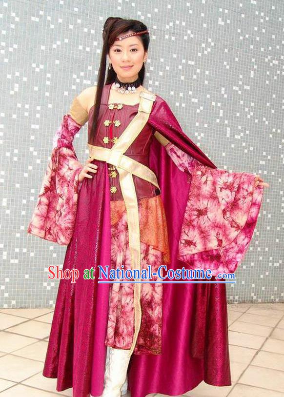 Ancient Chinese Tang Dynasty Swordswoman Hanfu Dress Replica Costume for Women