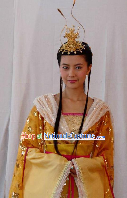 Traditional Chinese Ancient Costume Ancient  Tang Dynasty Hanfu Dress Clothing