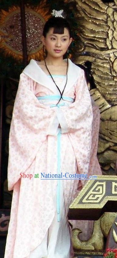 Ancient Chinese Tang Dynasty Princess Consort of Li Shimin Hanfu Dress Replica Costume for Women