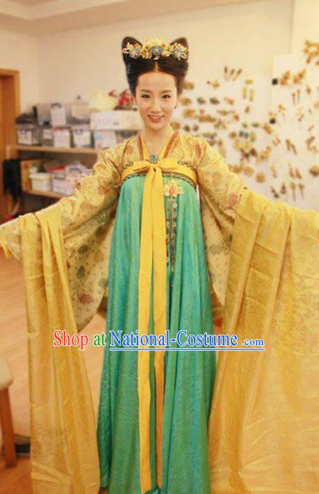 Traditional Chinese Ancient Costume Ancient  Tang Dynasty Hanfu Dress Clothing