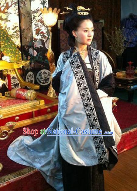 Chinese Tang Dynasty Empress Wang Historical Costume Ancient Queen of Li Zhi Replica Costume for Women