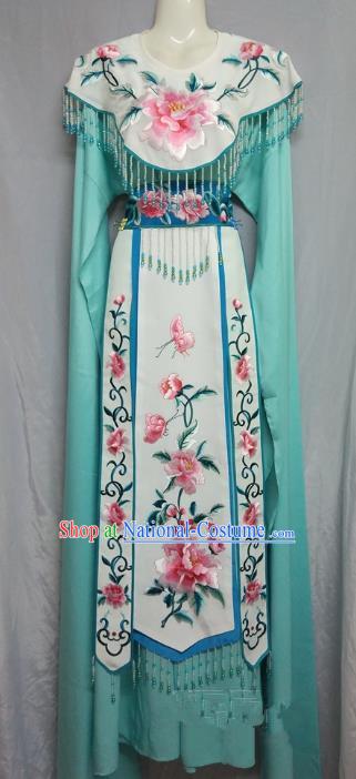 Top Grade Chinese Beijing Opera Actress Costume China Professional Peking Opera Diva Green Dress