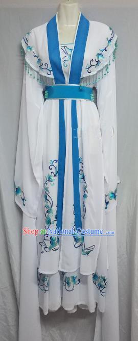 Top Grade Chinese Beijing Opera Actress White Dress China Peking Opera Diva Costume