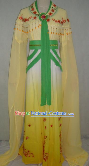 Top Grade Chinese Beijing Opera Princess Costume China Professional Peking Opera Yellow Dress