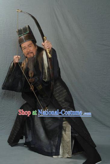 Traditional Chinese Ancient Prime Minister Song Dynasty Chancellor Replica Costume for Men