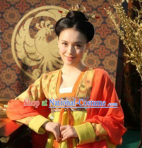 Traditional Chinese Ancient Costume Ancient  Tang Dynasty Hanfu Dress Clothing