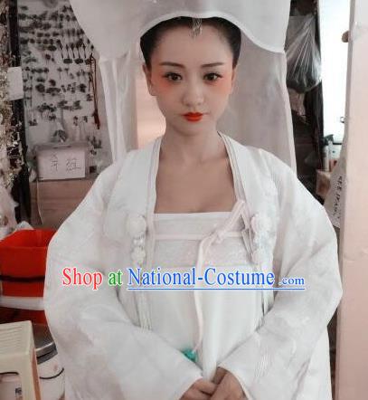 Chinese Ancient Tang Dynasty Courtesan Geisha Hanfu Dress Historical Costume for Women