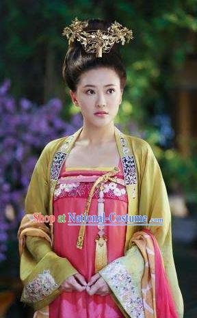 Chinese Ancient Tang Dynasty Princess Taiping Hanfu Dress Palace Lady Historical Costume for Women