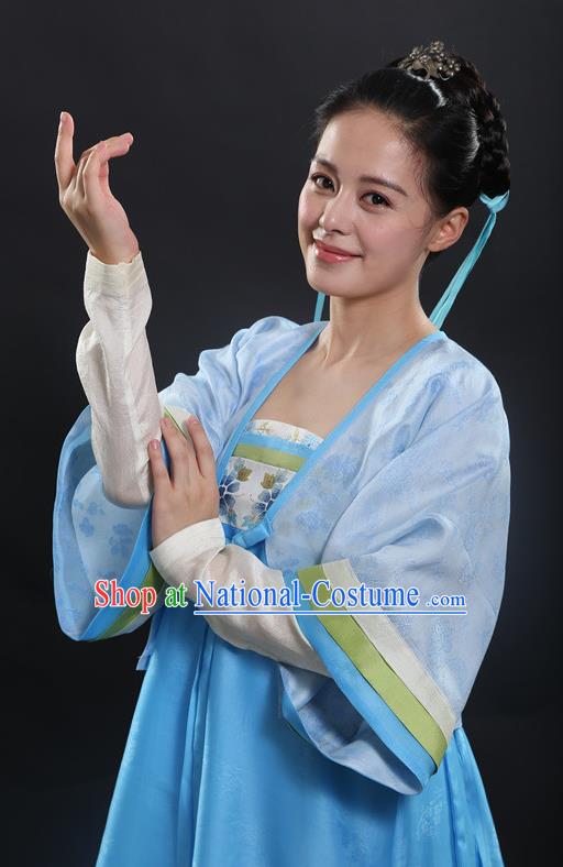 Chinese Ancient Tang Dynasty Aristocratic Lady Hanfu Dress Historical Costume for Women