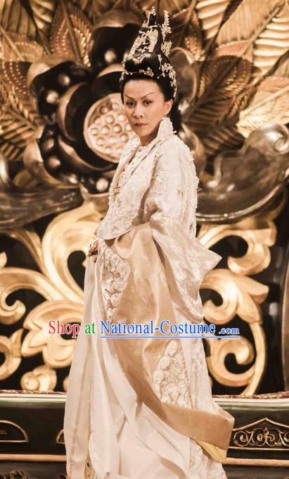 Chinese Ancient Tang Dynasty Emperor Wu Zetian Hanfu Dress Empress Embroidered Historical Costume for Women