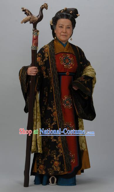 Chinese Ancient Tang Dynasty Dowager Countess Hanfu Dress Historical Costume for Women