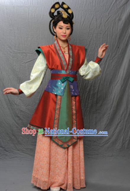 Chinese Ancient Tang Dynasty Courtesan Dance Hanfu Dress Historical Costume for Women