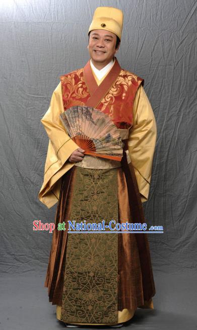 Chinese Ancient Tang Dynasty Nobility Childe Replica Costume for Men