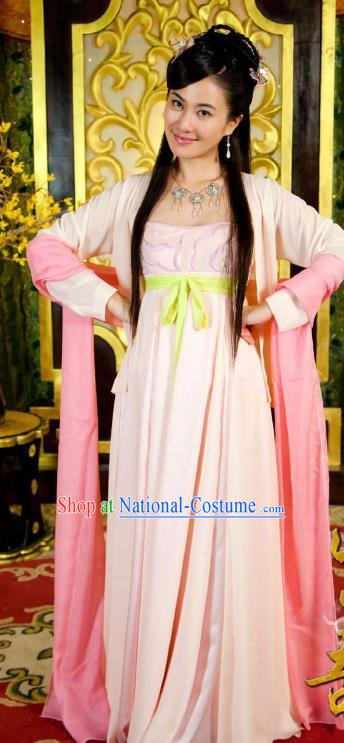 Chinese Ancient Tang Dynasty Geisha Courtesan Dress Historical Costume for Women