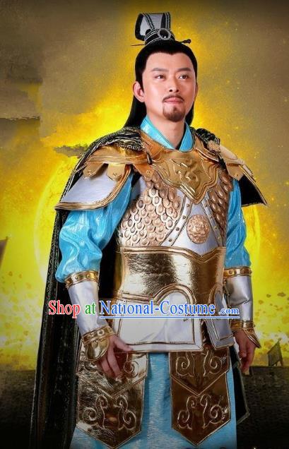 Chinese Ancient Tang Dynasty Swordsman General Xue Dingshan Replica Costume for Men