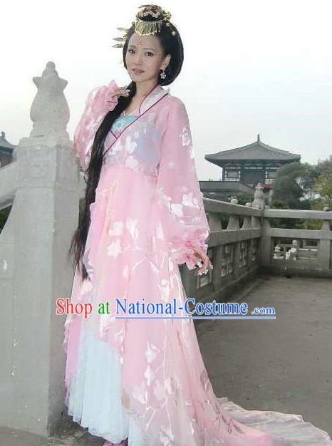 Chinese Tang Dynasty Consort Yang Embroidered Dress Ancient Palace Lady Yang Yuhuan Historical Costume for Women