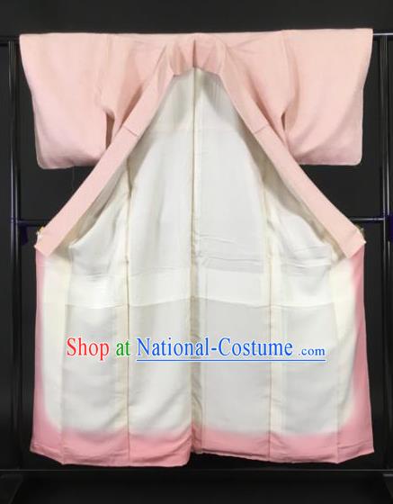 Japan Traditional Kimono Furisode Kimono Ancient Pink Yukata Dress Formal Costume for Women