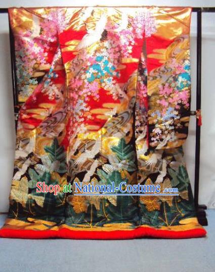 Ancient Japanese Geisha Garment Palace Iromuji Furisode Kimonos Traditional Yukata Dress Costume for Women