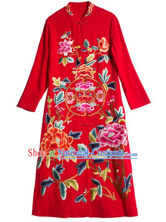 Traditional Ancient Chinese Young Women Cheongsam Dress Republic of China Tangsuit Stand Collar Blouse Dress Tang Suit Clothing