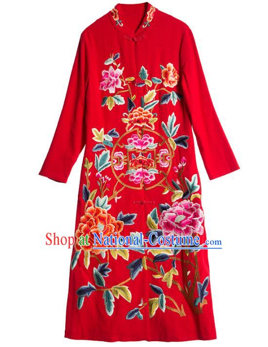 Traditional Ancient Chinese Young Women Cheongsam Dress Republic of China Tangsuit Stand Collar Blouse Dress Tang Suit Clothing