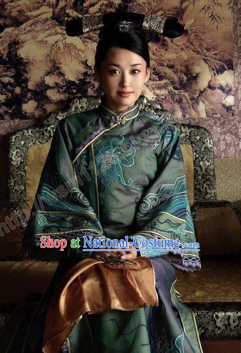 Chinese Traditional Palace Lady Historical Costume China Qing Dynasty Empress Dowager Xiaozhuang Clothing