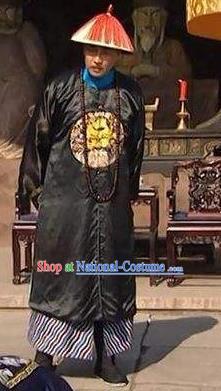 Chinese Traditional Historical Costume China Qing Dynasty Prince Yong Embroidered Clothing