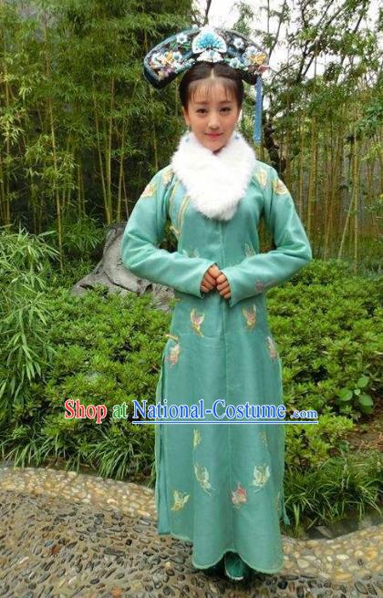 Chinese Ancient Yongzheng Imperial Concubine Historical Costume China Qing Dynasty Manchu Lady Clothing