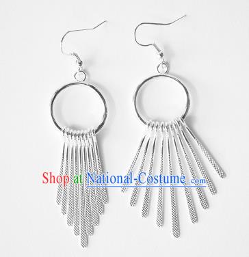 Traditional Chinese Miao Nationality Tassel Earrings Hmong Accessories Eardrop for Women