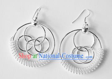 Traditional Chinese Miao Nationality Earrings Hmong Accessories Eardrop for Women