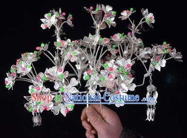 Traditional Chinese Miao Nationality Hair Accessories Headwear Hmong Miao Female Colorful Beads Hairpins for Women