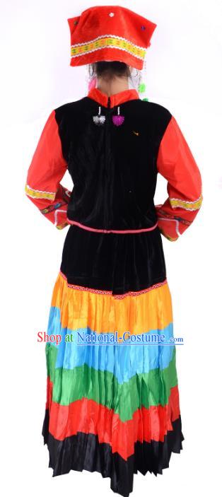 Traditional Chinese Miao Nationality Dance Clothing Hmong Ethnic Minority Costumes and Headwear