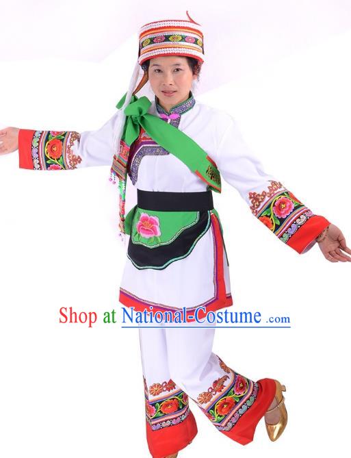 Traditional Chinese Miao Nationality Dance Clothing Hmong Ethnic Minority Costumes and Headwear