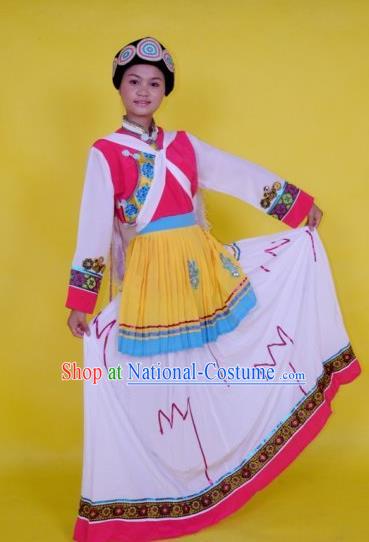 Traditional Chinese Miao Nationality Dance Clothing Hmong Ethnic Minority Costumes and Headwear