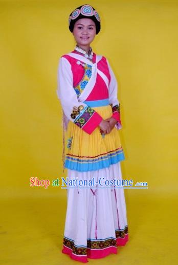 Traditional Chinese Miao Nationality Dance Clothing Hmong Ethnic Minority Costumes and Headwear