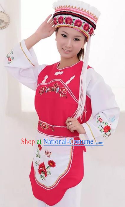 Traditional Chinese Miao Nationality Dance Clothing Hmong Ethnic Minority Costumes and Headwear