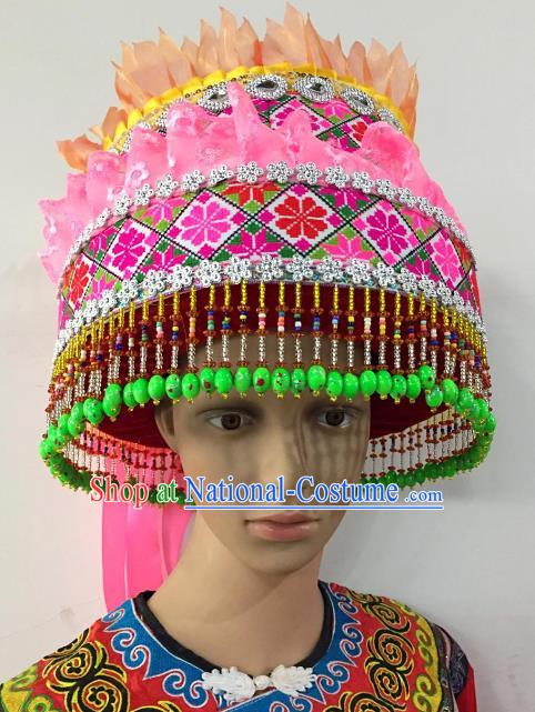 Traditional Chinese Yi Nationality Hats Hair Accessories Ethnic Headwear for Women