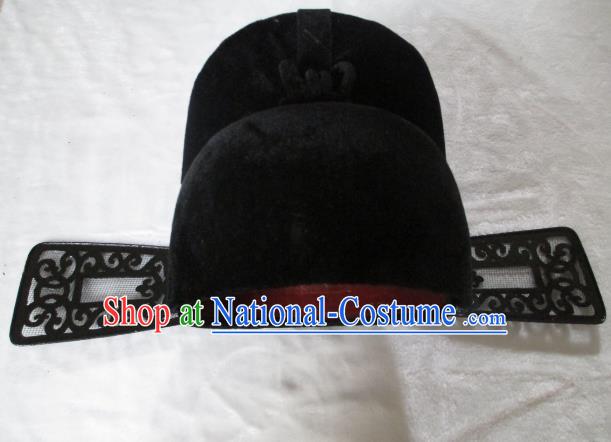 Traditional Chinese Beijing Opera County Magistrate Hair Accessories Black Hats Headwear