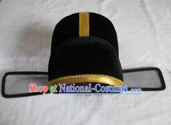 Traditional Chinese Beijing Opera Magistrate Hair Accessories Officer Black Hats Headwear