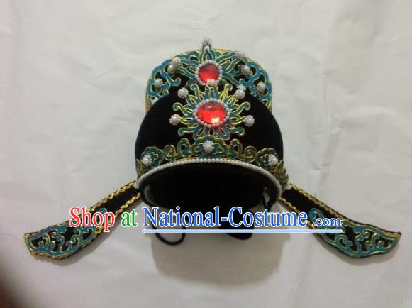 Traditional Chinese Beijing Opera Niche Hair Accessories Peking Opera Scholar Black Hats Headwear