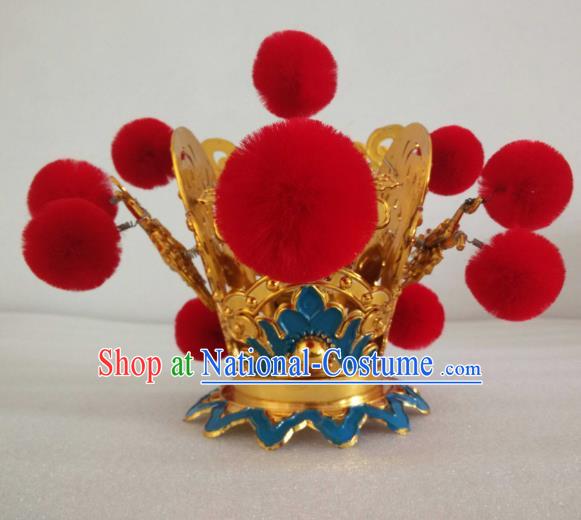 Traditional Chinese Beijing Opera Niche Hair Accessories Peking Opera Lang Scholar Hairdo Crown Headwear