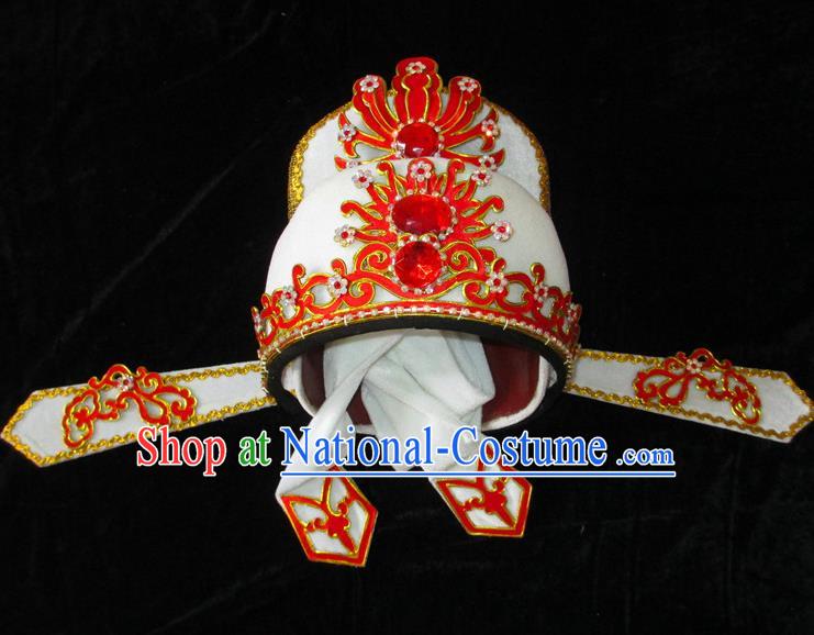 Traditional China Beijing Opera Costume Gifted Scholar Embroidered Robe and Hat Ancient Chinese Peking Opera Embroidery Clothing