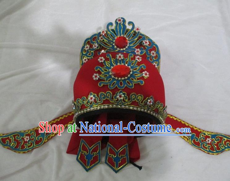 Traditional Chinese Beijing Opera Niche Hair Accessories Peking Opera Young Men White Hats Headwear