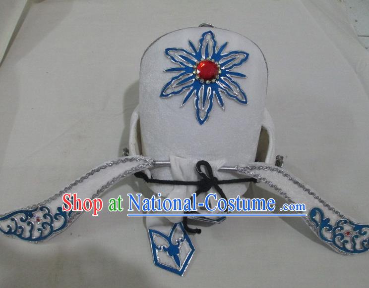 Traditional China Beijing Opera Costume Gifted Scholar Embroidered Robe and Hat Ancient Chinese Peking Opera Embroidery Clothing