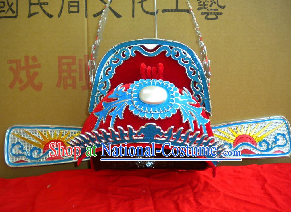 Traditional Chinese Beijing Opera Niche Hair Accessories Peking Opera Bridegroom Red Hats Headwear