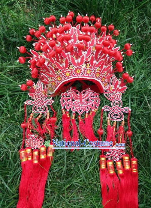 Traditional Chinese Beijing Opera Bride Butterfly Phoenix Coronet Peking Opera Actress Headwear